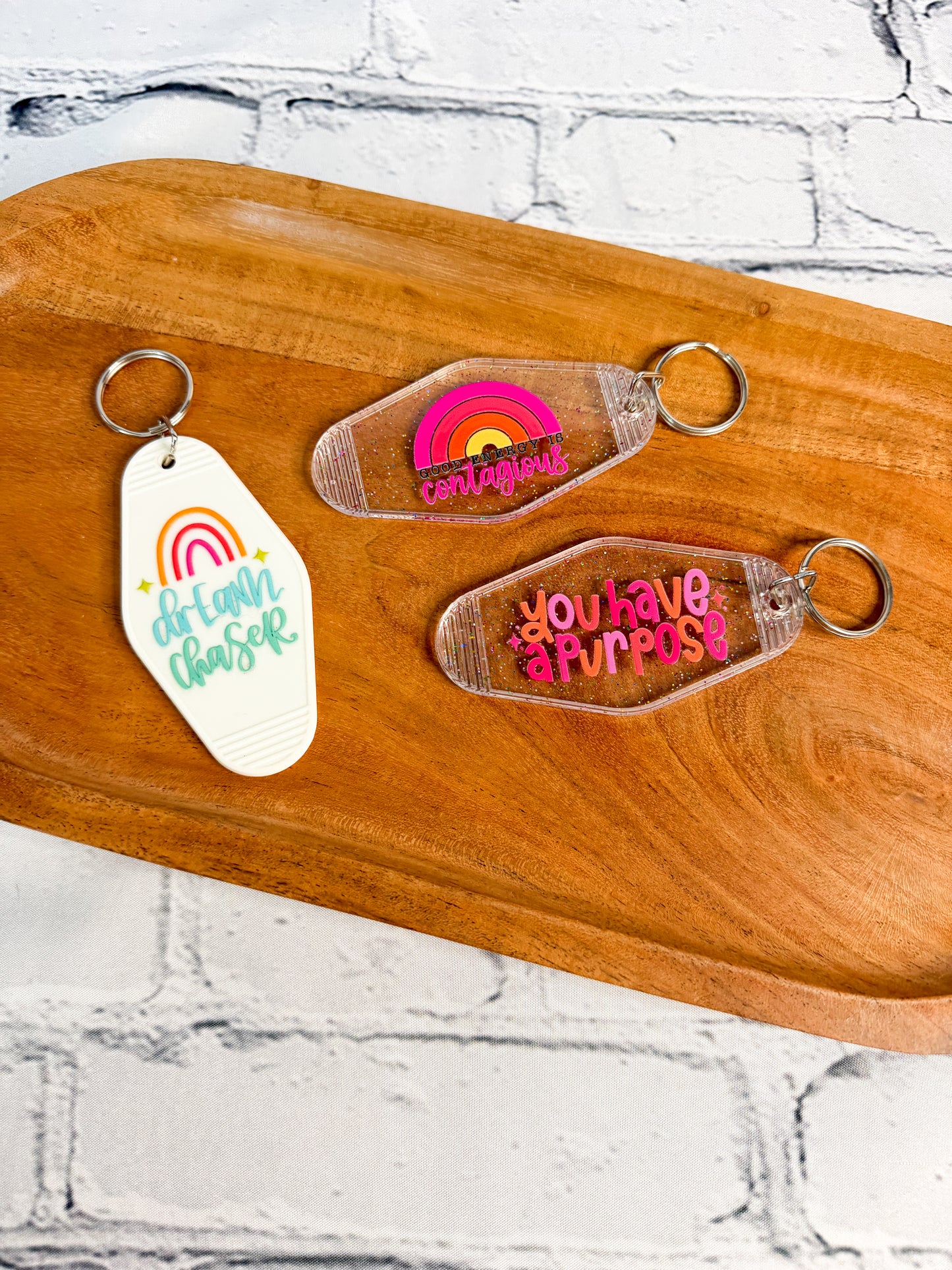 Retro/Vintage Motel Keychain - Motivational