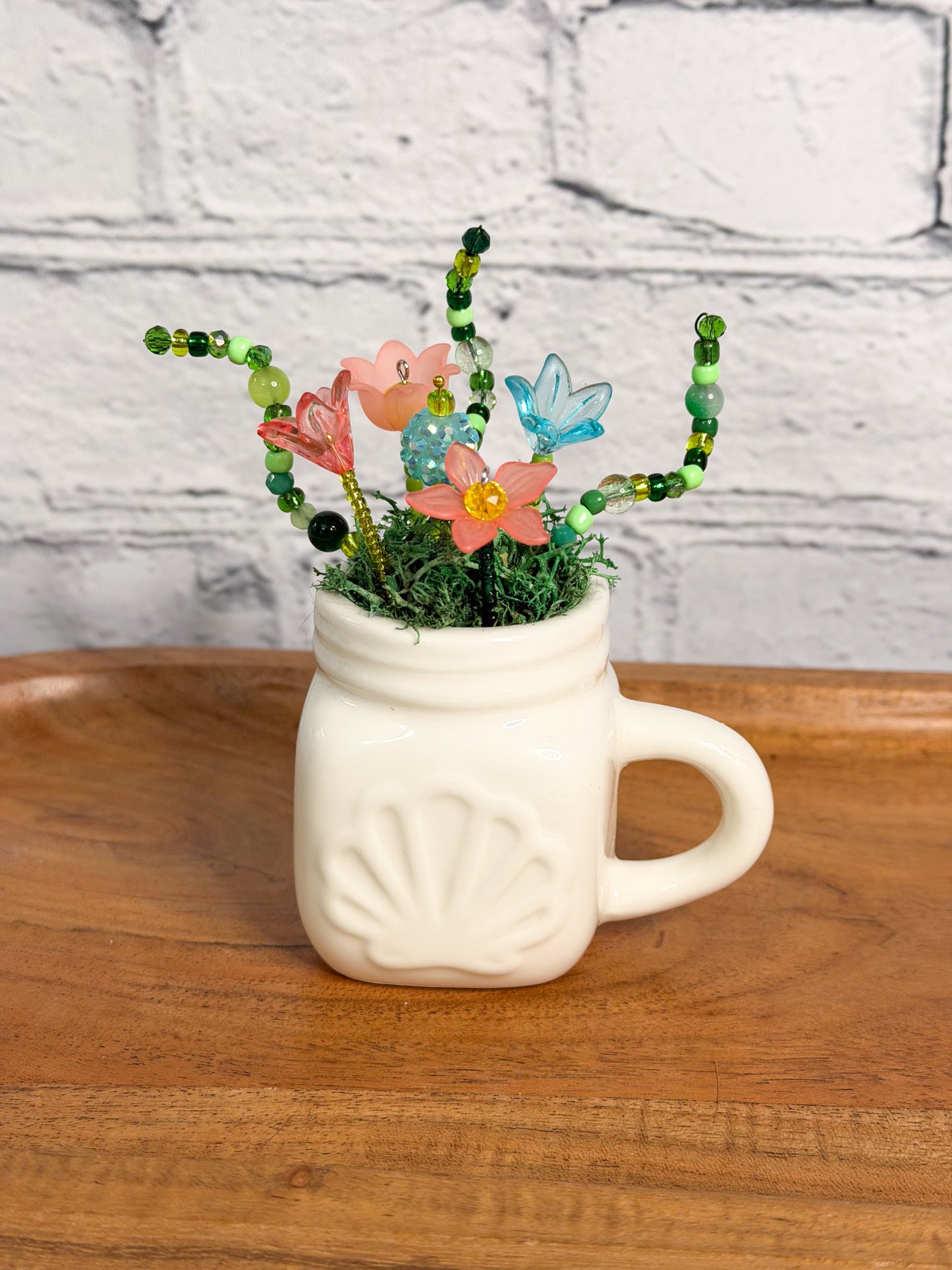 Mini Beaded Flower Arrangement | Beach Decor