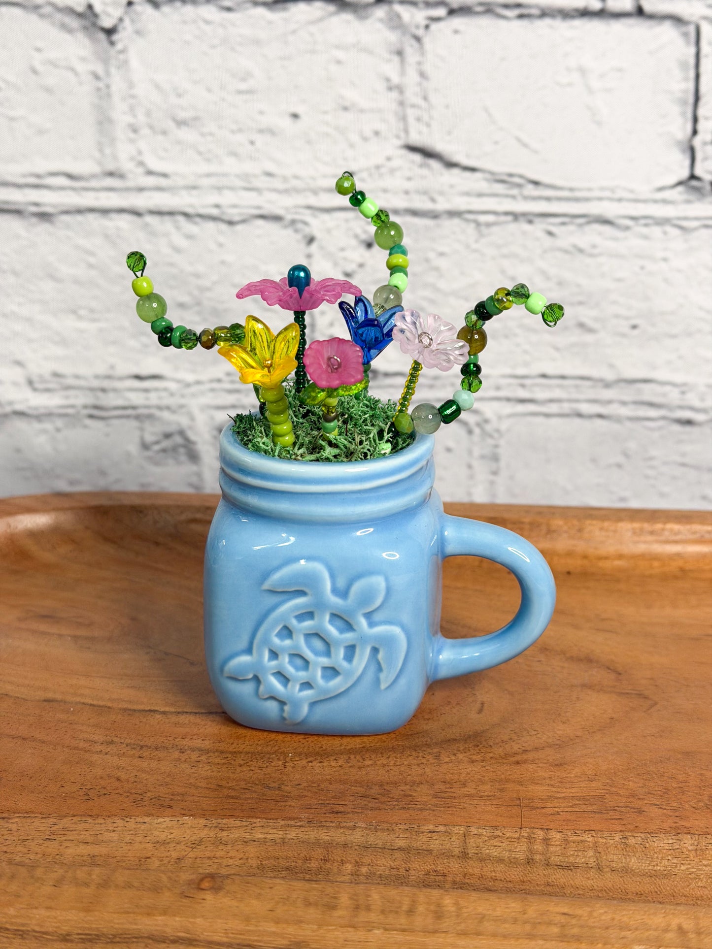 Mini Beaded Flower Arrangement | Beach Decor