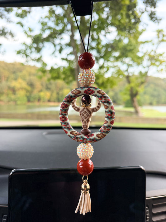 Western Steer - CAR CHARM {for Rearview Mirror}