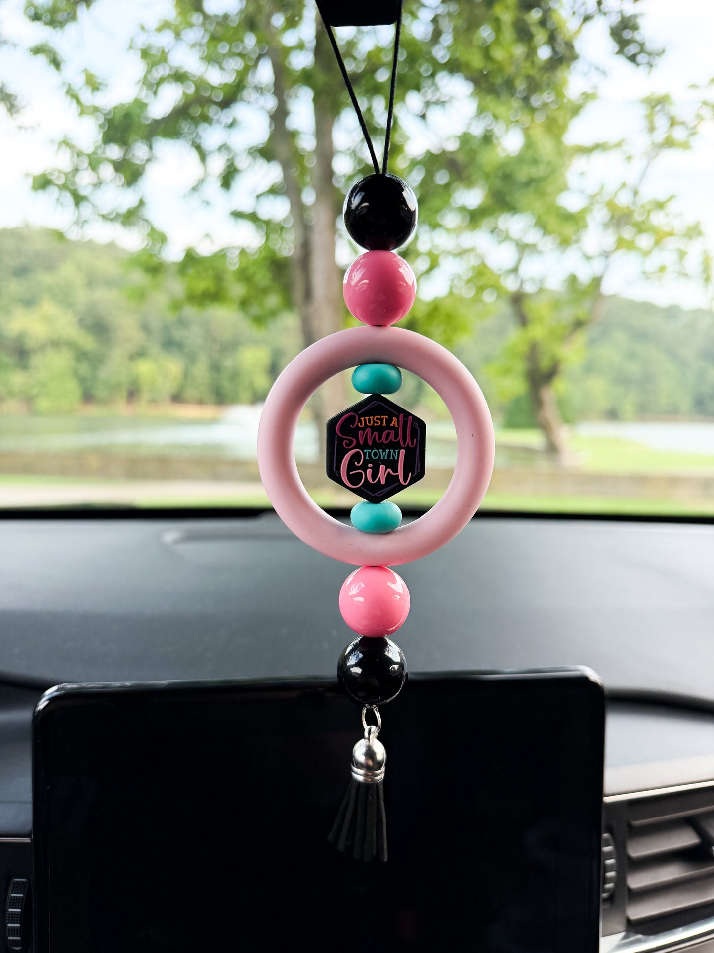 Just a Small Town Girl - CAR CHARM {for Rearview Mirror}