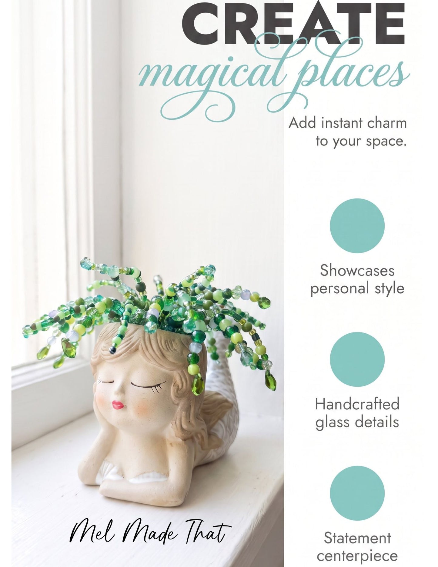 Mermaid - Beaded Plant
