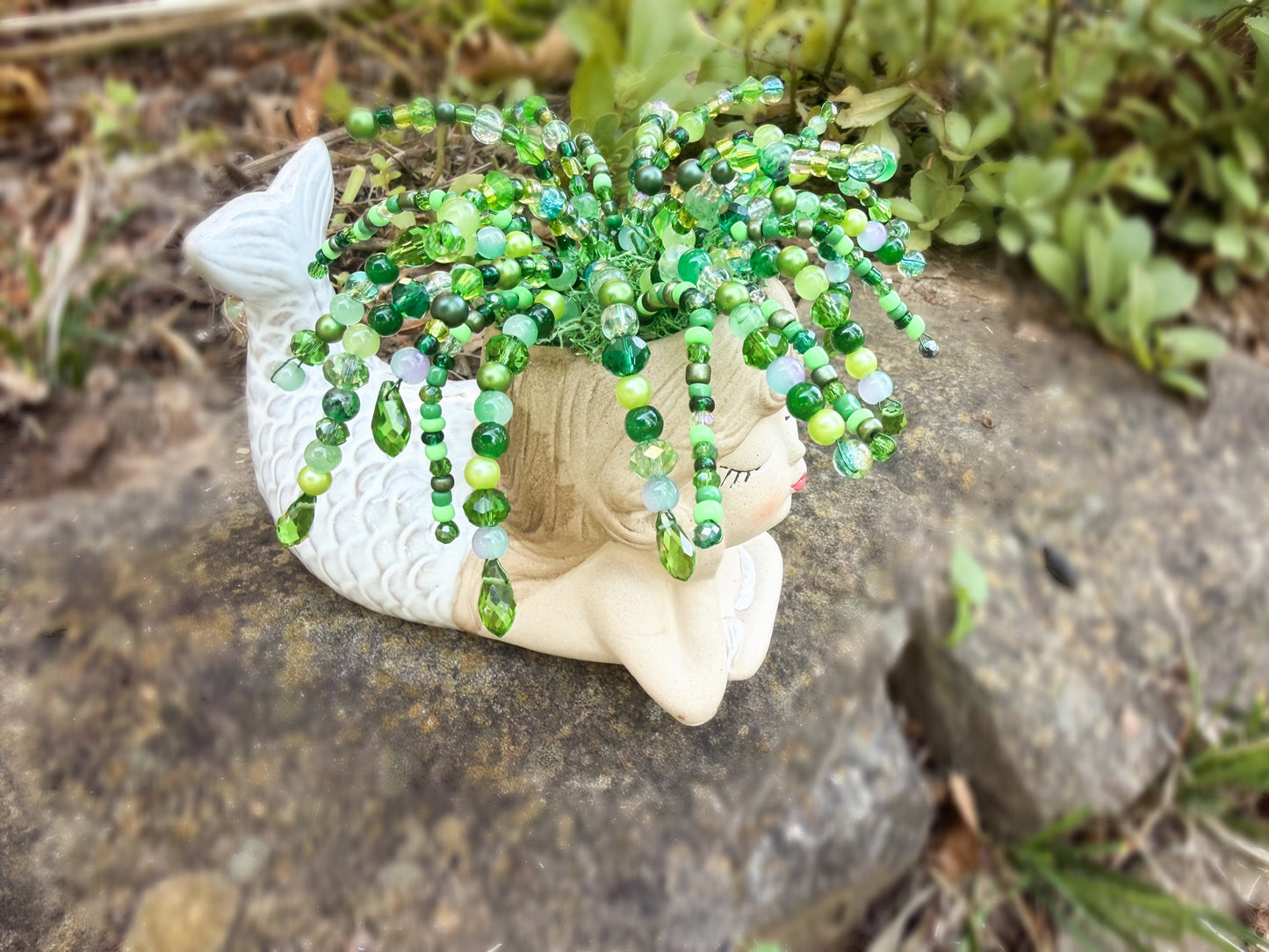 Mermaid - Beaded Plant