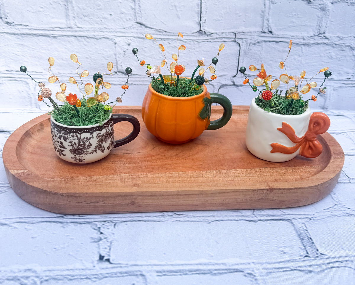 Mini Beaded Flower Arrangement | Fall Decor